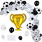 Palloncino da calcio, decorazione di compleanno, palloncini con coriandoli, tenda a coriandoli, a forma di cuore, a forma di stella, in pellicola, decorazione di compleanno, per il calcio