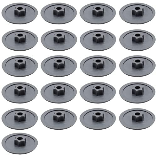 Enkotrade 21 Stück Abdeckkappen für Schrauben Anthrazit, Torx T40, 6-Lobe, Zierkappen zum Abdecken mit Kopflochbohrung, einstecken in Kopf Loch, Schraubenkappen