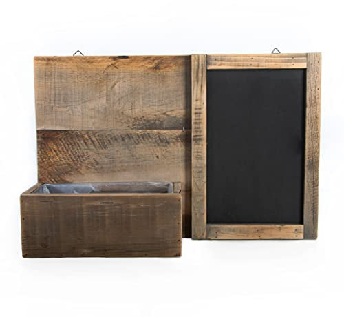 Logbuch-Verlag Kreidetafel mit Topf Küchentafel mit Kräutertopf 58 x 38 x 12 cm Blumentopf Deko Holz Geschenk Küche