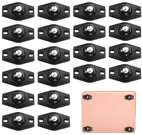 20 Piezas Ruedas para Muebles Autoadhesivas, Ruedas para Muebles, Rueda de Bola, Ruedas de Bolas para Muebles, Mini Rueda Universal Autoadhesiva, para Botes Basura, Cajas Almacenamiento