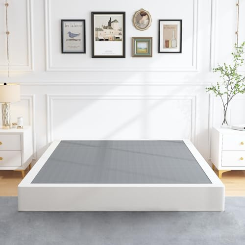 ALDRICH 7 Inch Box Spring Queen Mattress Foundation with Easy Clean Cover