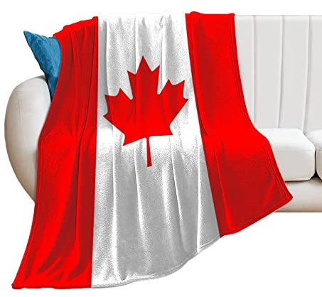Fleecedecke Kanada-Flagge Decke Warme Microfaser Bettüberwurf Für Camping Erwachsene Reise 50 X 60