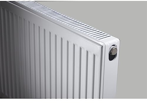 400mm (H) x 700mm (W) - Type 21 Radiator - Double Panel - Single Convector - White Enamel (RAL 9016) (0.4m x 0.7m) (16 x 28)