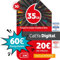 Vodafone Prepaid CallYa Digital | 35 GB | Aktion: 60 statt 20 EUR Startguthaben | ohne Vertrag | 5G-Netz | Telefon- SMS-Flat | EU-Roaming