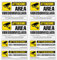 8 Adesivi Misti cm 15x10 + 15x5 Videosorveglianza | Cartelli Area Videosorvegliata | Alta Resistenza all'Esterno | 8 Pezzi Adesivi