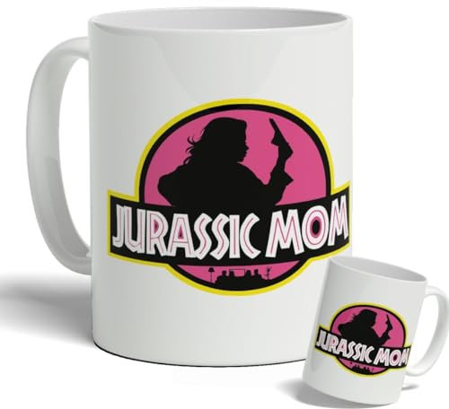 Taza Día de la Madre Personalizada con Foto | Regalos Originales Para Mujeres | Taza de Café con Frase Divertida Para Mamá | Día de la Mujer (Jurassic Mom)