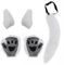keland Katzenohren Plüsch Pfoten Handschuhe Wolf Schwanz Halloween Cosplay Kostüm Zubehör (Weiß)