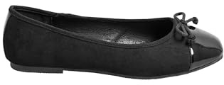 Yours - Chisel Toe Ballerina Pumps in Extra Wide Eee Fit - Women's Black