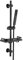 Görbach Colonne de douche avec étagère de douche/porte-savon, barre de douche en acier inoxydable de 70 cm avec douchette à main, douchette de douche avec tuyau et support, noir mat