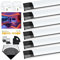Angdarun Profilé Aluminium LED Noir, profilé de Bande LED 6 Packs x 1 m en Forme de V, Rail de Bande LED, diffuseur LED avec Embouts (Blanc + Noir V Form 6 Stück)