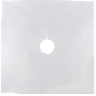 HAOHIZE Gasherd Abdeckung, 6 Stück Gasherd-Schutzfolien, Wiederverwendbar, Gasherd Schutzmatte, Gaskochfeld Herdplatten Abdeckungen, Backofen Schutzmatte, Gas Stove Schutzmatte Pad (weiß)