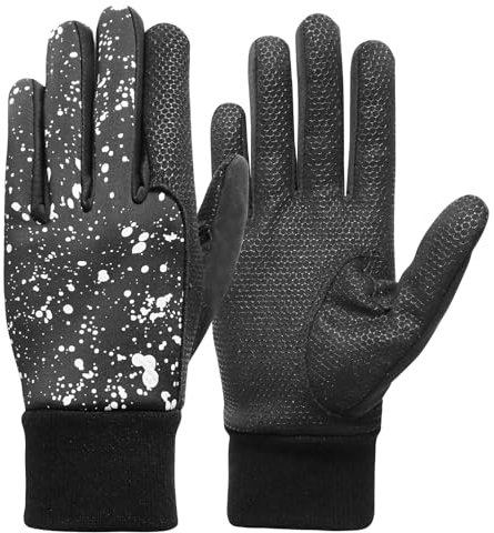 LOVMEAD Winter Golf Handschuhe Herren Damen Grip Performance 1 Paar, Kaltes Wetter Winddicht Wasserdicht Größe Samll Medium ML Large XL (Schwarz, XL)