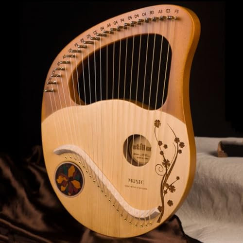 Jayruit Lira in legno, 21 corde, arpa, mogano, strumenti musicali con corde di ricambio, chiavi per accordatura