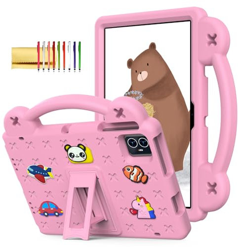 Dteck Schutzhülle für Onn 10,1 Zoll Tablet 2024 Gen 4, Cartoon-Panda, stoßfest, robust, leicht, wandelbare Standgriffe, kinderfreundliche Schutzhülle für Onn 10,1 Zoll 4 Gen Tablet 2024 (Modell: