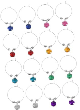 CRILSTYLEO Marcadores De Para Copas De Vino Etiquetas De Identificación Para Fiestas