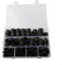 Lot de 145 cache-vis en plastique noir, protection efficace pour vis avec boîte de rangement pratique
