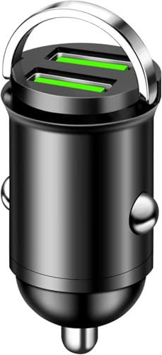 Chargeur Allume Cigare USB, Mini Chargeur de Voiture USB Rapide[Dual 100W/5A Port] Rapide Prise Allume Cigare, pour 16/15/14/13/XR/Max/X/8 Plus Pro Max, Galaxy, Xiaomi, Phone, Pad