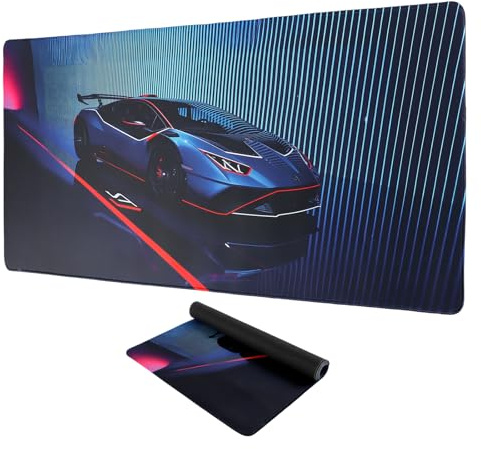 GmeDhc Schreibtischunterlage XXL Mauspad Gaming, Schreibtischunterlage Auto Maus Pad, 900x400 mm Großes Mauspad Gaming, Laptop Schreibtisch Unterlage