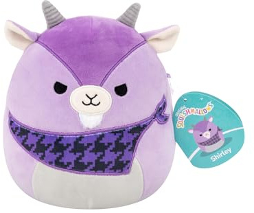 Squishmallows Original 7.5-Inch Shirley the Purple Goat | Collectable Cute Plush Toy, Cuddly Toys for Children, Soft Toys, Cute Teddies Suitable for Girls and Boys Ages 3