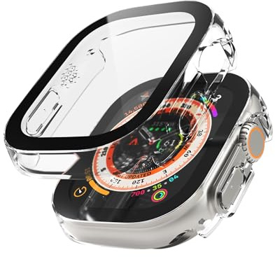 VONMÄHLEN Thin Case - Dünne Hülle für Apple Watch: Stilvolle, Kratzfeste und Wasserabweisende Schutzhülle, umweltbewusste Materialien - Apple Watch Ultra 1/2 - Case 49mm - Transparent
