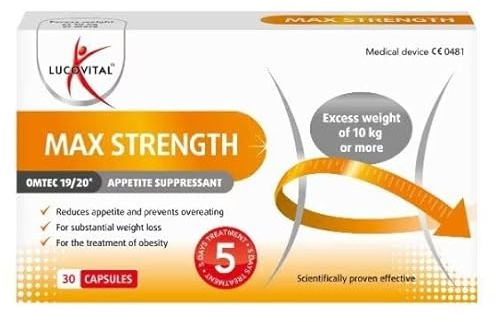 Lucovitaal Lucovital Max Strength Weight Loss - Appetite Suppressant - 30 Capsules (XLS Medical)
