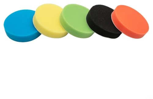Violiica Polierpad-Set, 12,7 cm, Schwamm-Polierpads, Kratzentferner-Pads, für Auto, Glas, Metall, Möbelpolierer, 125 mm, 5 Stück (125 mm)