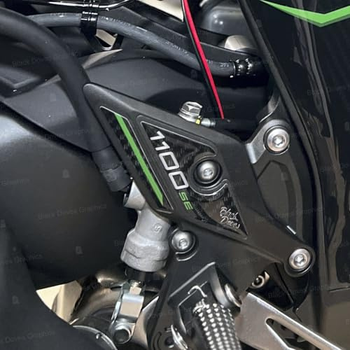 Black Doves Graphics 3D-Aufkleber aus Harz kompatibel mit Kawasaki Z1100 SE 2026 (GY1) | Made in Italy (Absatz)