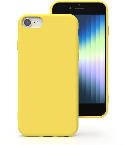 Zuvirelx Silicone Case for iPhone 7/8/SE 2020/2022, Soft Grip, Thin, Minimalist, Shockproof, Non-Slip, Pocket-Friendly - Yellow