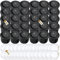 Lsgoodcare 30PCS Runde Typ Schalter schwarz AC 6A 250V 10A 125V 2 Pin ON/Off I/O SPST Snap in Mini-Boot Wippschalter mit 30Pcs Boote Kappe Mehrweg