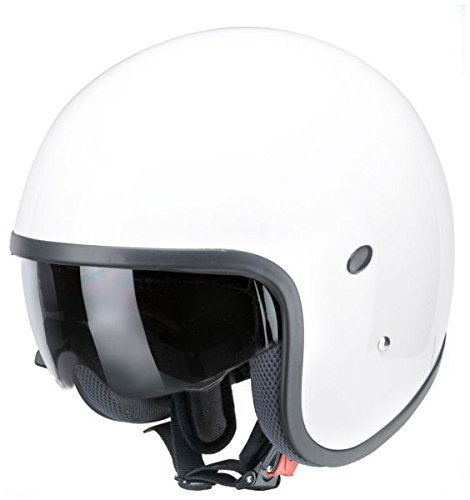 Jethelm Slim klein weiß Redbike Visier Sonnenblende innen Mikrofaser zugelassen ECE x Motorrad Biker Custom Größe XL