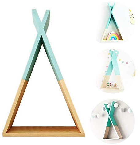 Nacnic türkis nordisch Stil wandregal | dreieckiges Regal aus MDF-Holz | kinderzimmer, Wohnzimmer und Baby-Regale | medium größe.