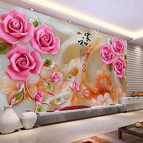 Diamond Painting Großflächige Bild Kreuzstich Wanddekoration Resin Diamant Stickerei Kit Mosaik Vollbohrer Künstlerisches Handwerk 5D DIY Blume,180X90Cm
