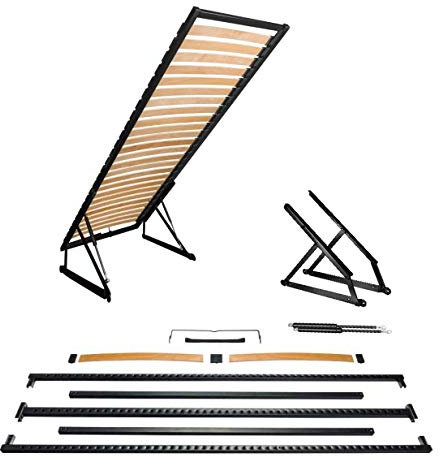 Prima-Online Lattenrost mit Hebemechanismus für Bett Lattenrahmen klappbar Metall Lattenrahmen für Bettkasten klappbar Bettkastenfunktion 90x200,120x200,140x200, 160x200, 180x200, 200x200 (90x200)