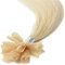 16 18 20 22 Pre Bonded Remy Human Hair Extensions-Nail Tip- 0.6g x 25strands-Grade AAA-Multi Colours (16, 613 Bleach Blonde)