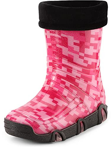 Ladeheid Kinder Mädchen Jungen Gummistiefel Gefüttert Swk2021 (Muster-44, 27/28 EU)