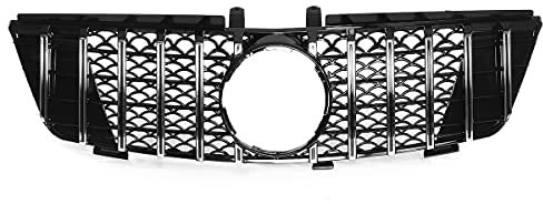 TOOWGM W164 - Rejilla para parachoques delantero de coche GTR Style GT para Mercedes Clase ML W164 ML320 ML350 ML550 2005-2008 (cromo plateado)