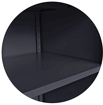 zusätzlicher Fachboden | Einlegeboden für Flügeltürenschrank | Stahlschrank 92x60 cm (BxT) inklusive je 4 Fachbodenträger (anthrazit (RAL 7016))