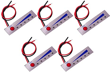 5 piezas Indicador de capacidad de la batería Comprobador de nivel de potencia para 1S 4.2V 18650 baterías de iones de litio