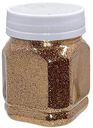 Schimmernder Glitzerpuder Glitzer-Pulver zum Basteln und Verzieren von Karten, bunter Glitter für Dekoration (Kupfer 115g)