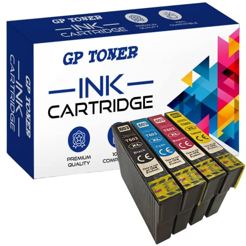 GP TONER 603XL Druckerpatronen Ersatz für Epson 603 Tintenpatronen für Epson Expression Home XP-3100 XP-4100 XP-2100 XP-2105 XP-3105 XP-4105 Workforce WF-2830 WF-2810 (Schwarz, Cyan, Magenta, Gelb)