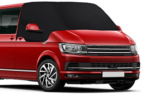 LCAUTFR Auto Windschutzscheib Abdeckung für T5 V-W Wohnmobil 600D Oxford Gewebe Verdunkelung Sonnenschutz Frontscheibe Abdeckung Anti Frost Ice Wasserdichtdicht