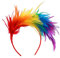 Fascinator Kopfschmuck Feder Haarschmuck 1920er Federstirnband Rainbow Charming Lady Parrot Halloween Kostüm Federkopfbedeckung für Tea Party Accessoires Hochzeit Mädchen Haarschmuck Haarreifen Damen