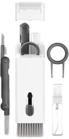 BLOOOK Reinigungsbürste für Tastatur,7 in 1 Keyboard Cleaning Brush Kit,Multifunction Earphones Cleaner mit Tastenkappe Abzieher,für Airpods Earbuds Smartphone Reinigung Set (schwarz)