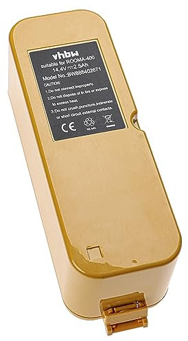 vhbw Akku kompatibel mit Ambrogio Robby, Robby Deluxe, Robby Home XR Home Cleaner Heimroboter, Gelb (2500mAh, 14,4V, NiMH)