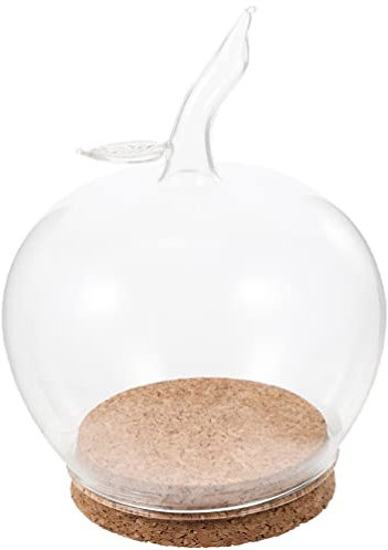 TOPBATHY 1set Vasi Trasparente con Cupola per Fiori Conservati e Base Sughero Design Elegante per -paesaggi e Decorazioni Domestiche