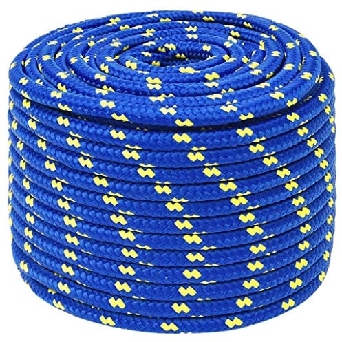 vidaXL Cuerda de Barco Polipropileno Azul 12 mm 100 m