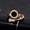 Bysonglezai Ring Damen Ringe Herren Frauen Geschenk Klassische Schwarze Scheibe Römische Ziffer Offene Ringe Gotische Mädchenmode-Party-Luxusringe Für Frau Größenverstellbar