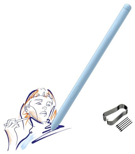 Galaxy Tab S6 Lite S Pen Replacement for Samsung Galaxy Tab S6 Lite (EJ-PP610) Stylus Touch S Pen(NoBluetooth) + Replacement Tips/Nibs, Angora Blue