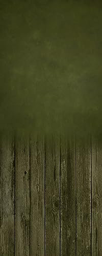 Forest Green Boards DuoFlat ProFabric Photography Backdrop from Click Backdrops & Elli Cassidy - Dark Green Wall & Wooden Planks Portable Studio Backdrop