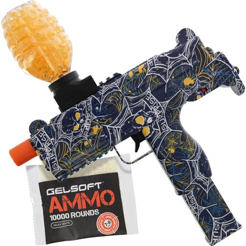 GELSOFT Tactical Style Gel Ball Water Bullet Blaster Fully Automatic Gun USB Charge with 10,000 rounds